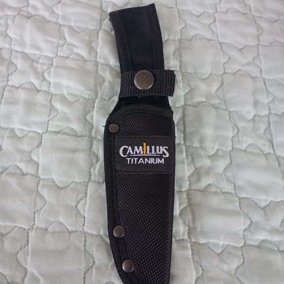 Camillus 9.5" Camp Knife, Titanium Bonded 4.75" Fixed Blade, Camping/Hunting, Gr - Picture 9 of 11